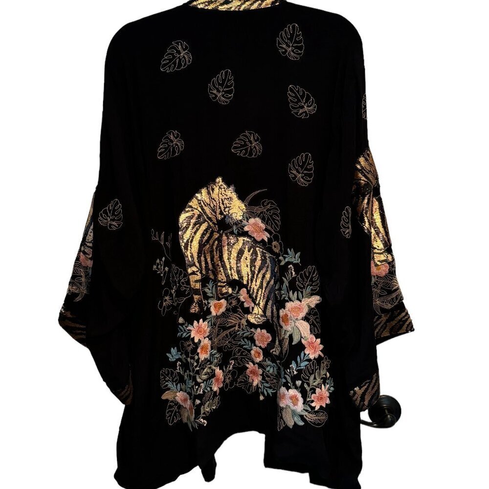 Johnny Was Catarina Tiger Kimono Women's Size Large - Picture 9 of 15